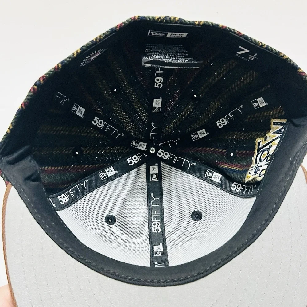New Era Pittsburgh Pirates Herringbone 59FIFTY Fitted Hat Cap 7 1/8‎ Brown MLB
